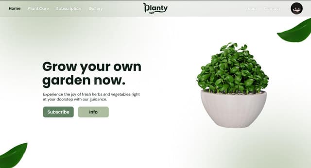 Planty website preview